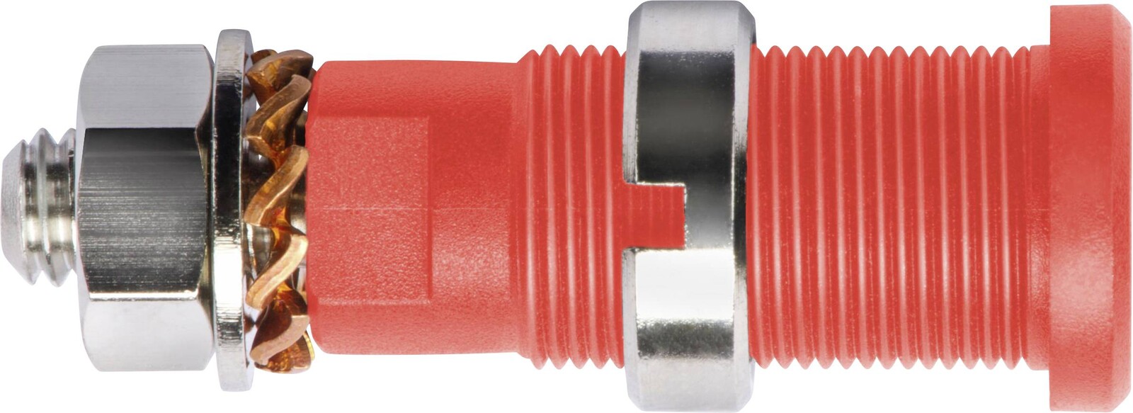 Schützinger DI SEB 3401 Ni / RT bezpečnostní vestavná zásuvka 4 mm červená 1 ks