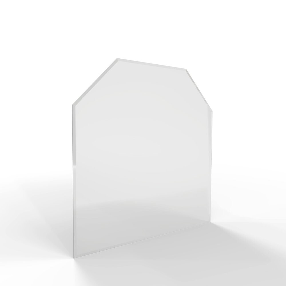 Sklo pod kamna - FLAMINGO Šestihran 1000x1000 mm, fazeta / 6 mm