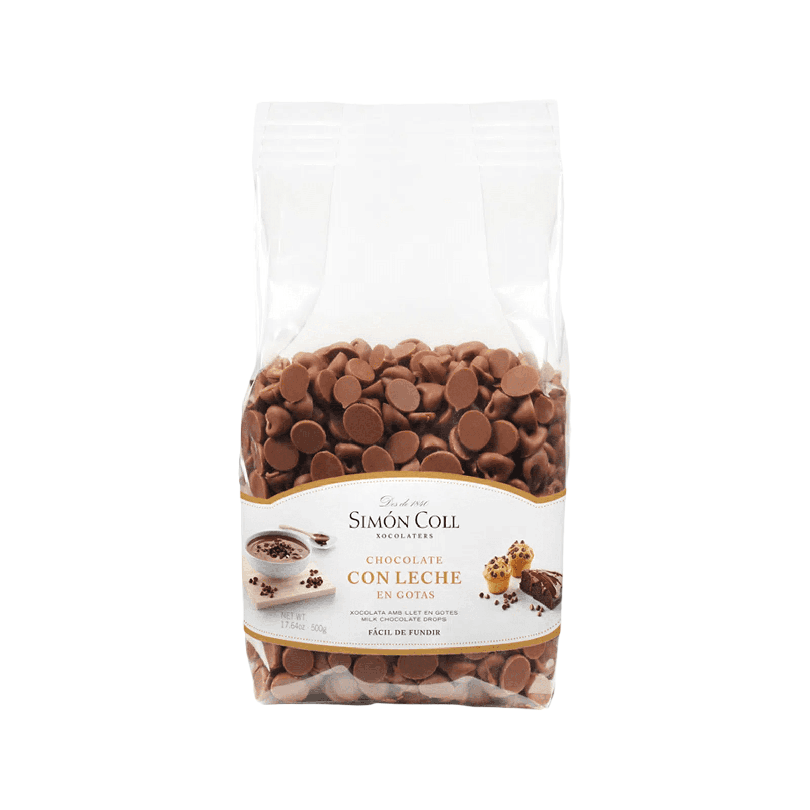 Simón Coll čokoládové pecky mléčná čokoláda 500g