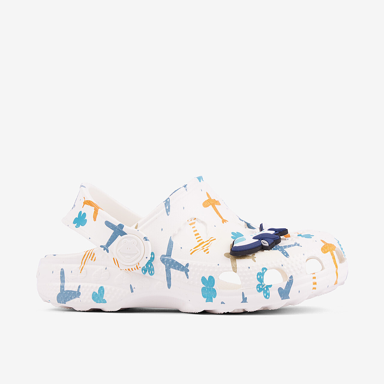 COQUI Nazouváky LITTLE FROG - bílé, Airoplane + amulet, vel. 27/28