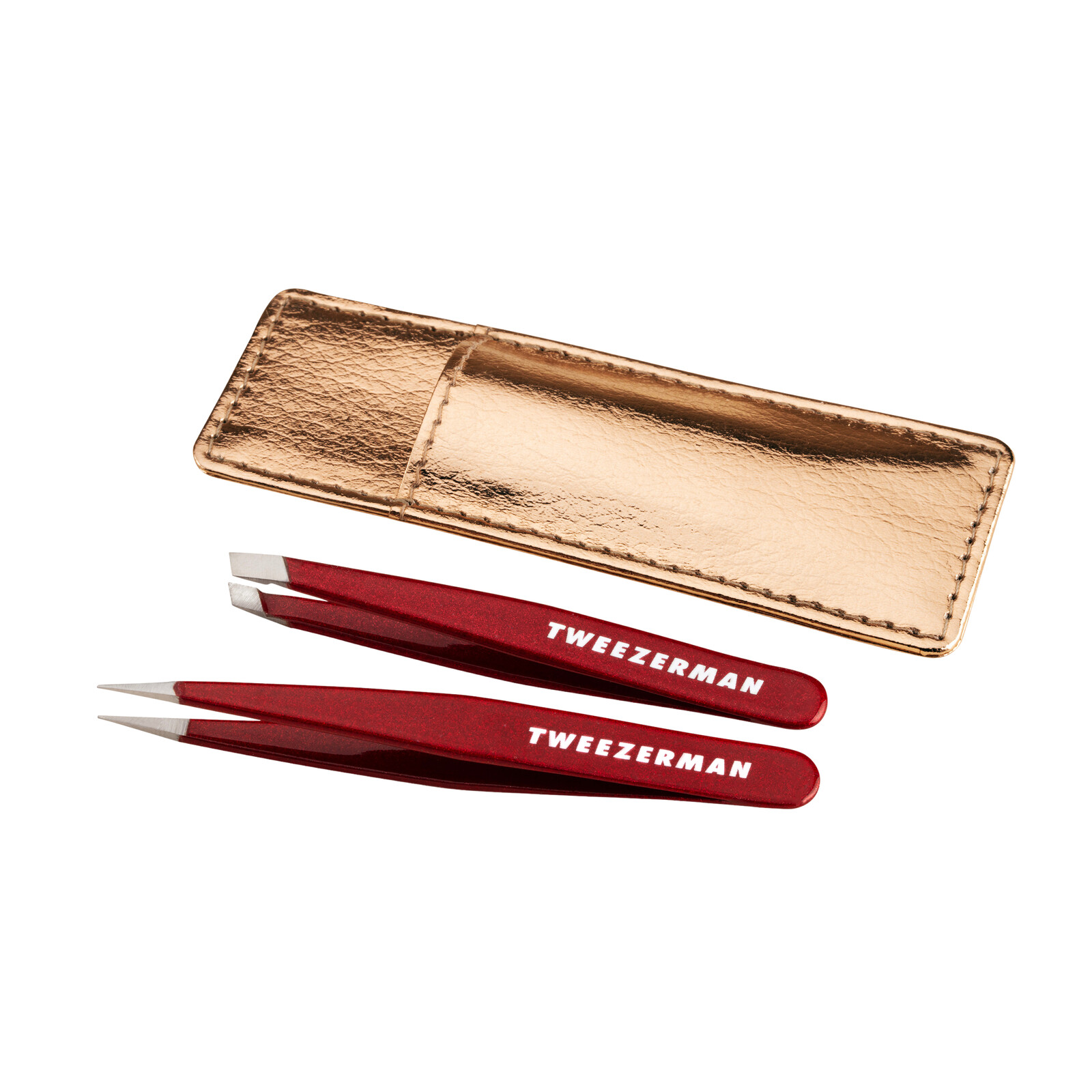 Tweezerman Vintage Rose Mini Tweezer Set –⁠⁠⁠⁠⁠⁠ sada pinzet s pouzdrem v dárkovém balení