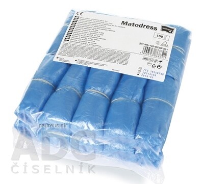 Torunskie Zaklady Materialow Opatrunkowych S.A. Matodress Návlek na obuv z fólie, se stahovací gumou 1x100 ks
