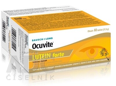 Vyrobené v EÚ Ocuvite LUTEIN Forte tbl 60 + 30 ks (90 ks), 1x1 set