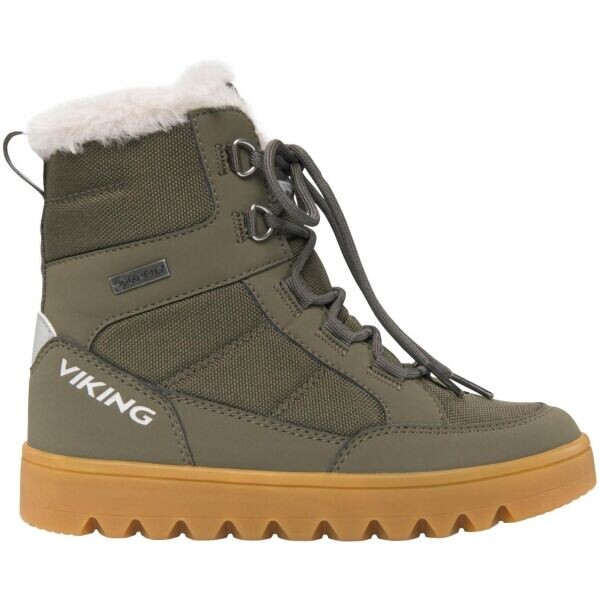 VIKING BY NORWAY FLEEK WARM GTX ZIP Juniorská zimní obuv, khaki, velikost