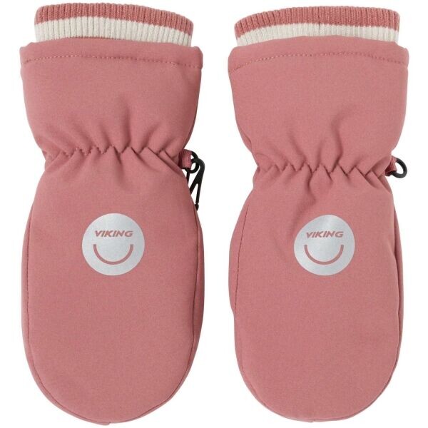 VIKING BY NORWAY ALV WINTER INSULATED MITTEN Dětské zimní rukavice, růžová, velikost