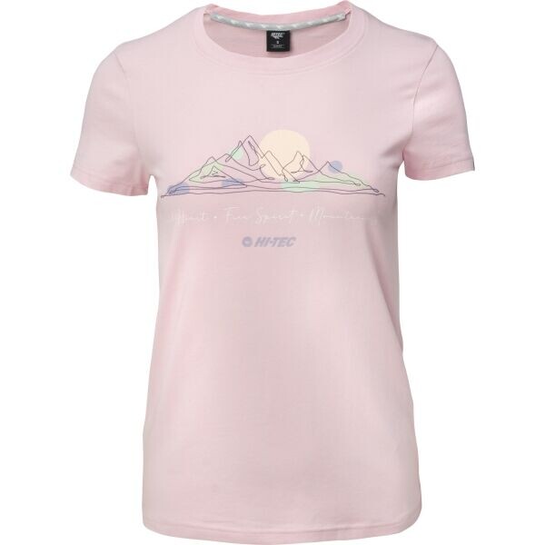 Hi-Tec VILDI Dámské bavlněné triko, růžová, velikost
