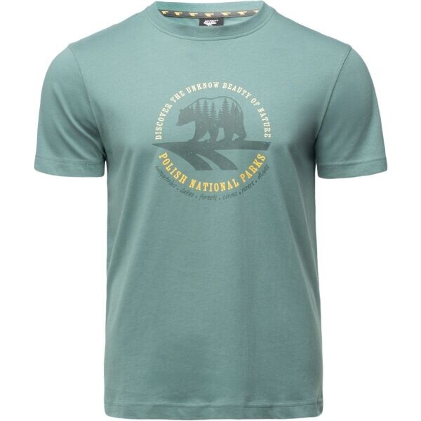 Hi-Tec HORAL Pánské bavlněné triko, zelená, velikost