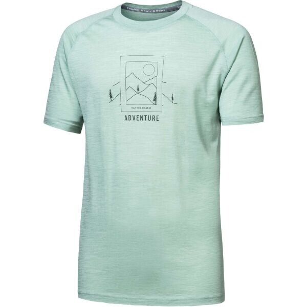 Sensor MERINO AIR SAY YES Pánské funkční triko, světle zelená, velikost