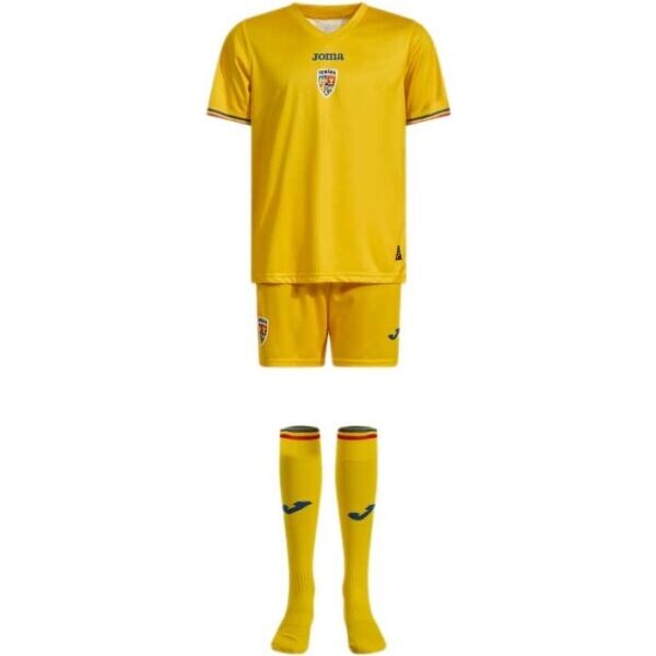 Joma FED. FUTBOL RUMANÍA REPLICA JUNIOR SET Dětský fotbalový set, žlutá, velikost XXXXS