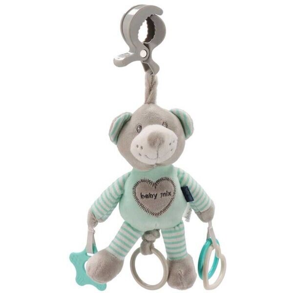 BABY MIX MEDVĚD Plyšová hračka s vibrací, šedá, velikost