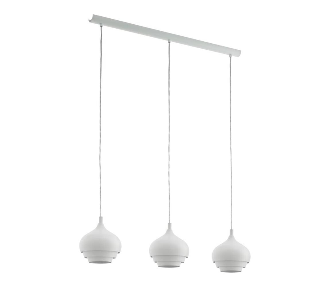 Eglo 97213 - Lustr na lanku CAMBORNE 3xE27/60W/230V bílá 97213