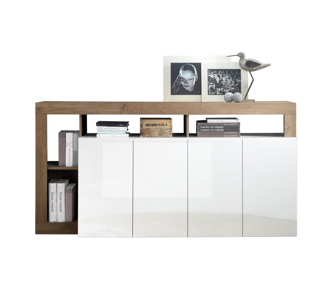 MC Akcent Komoda LENOR bílá/dub 209030-08MR