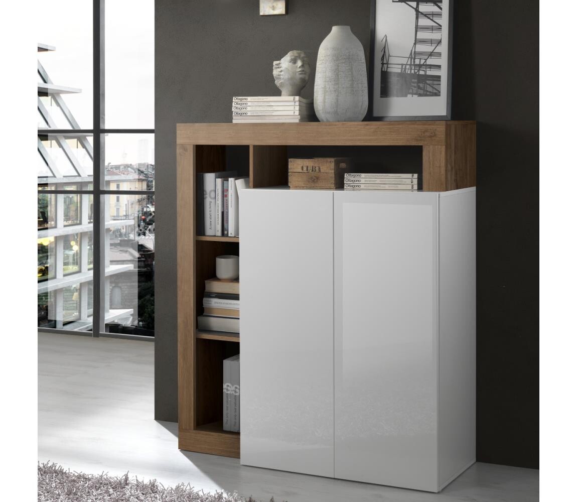 MC Akcent Komoda LENOR bílá/dub 209030-04MR