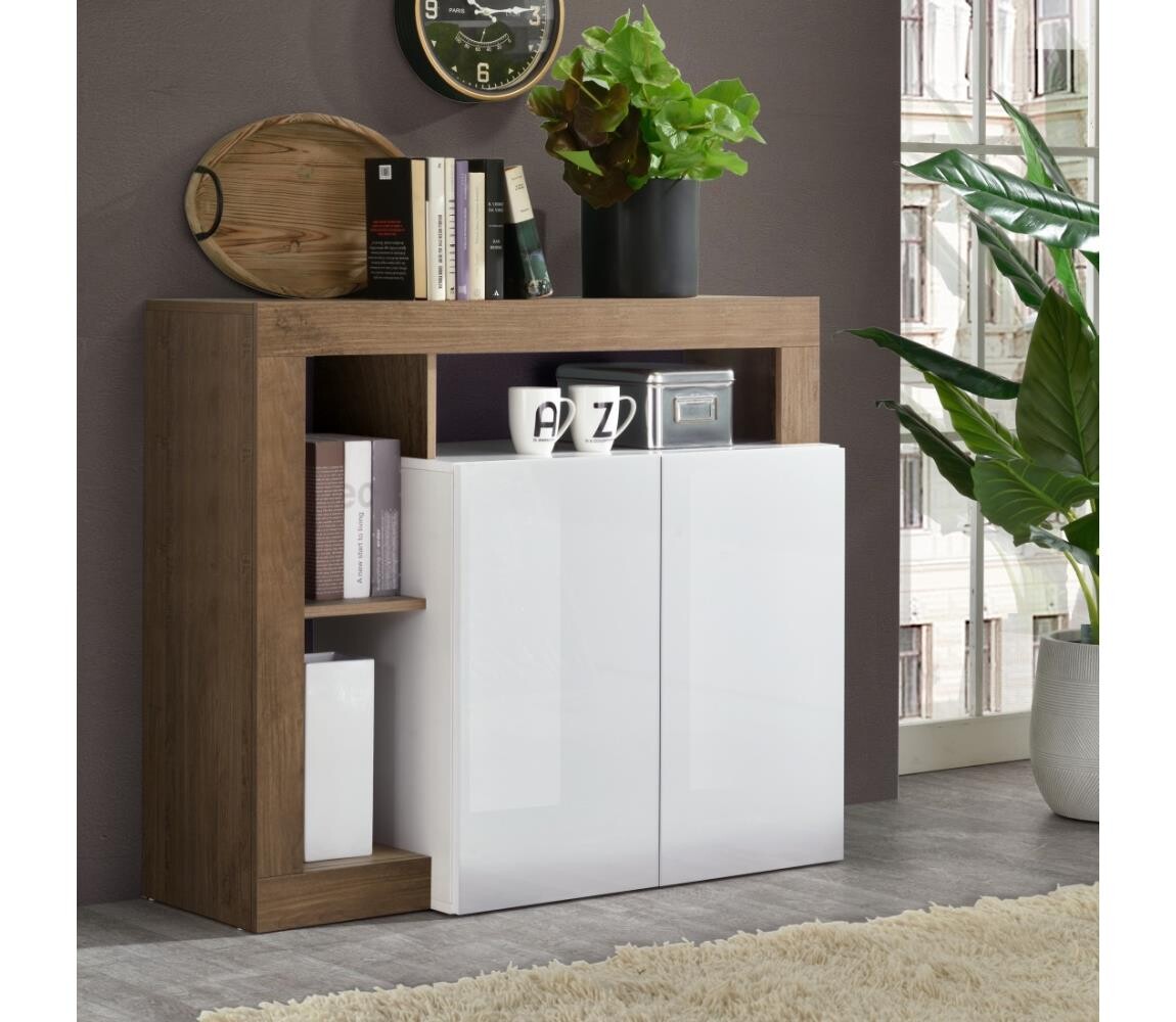 MC Akcent Komoda LENOR bílá/dub 209030-02MR