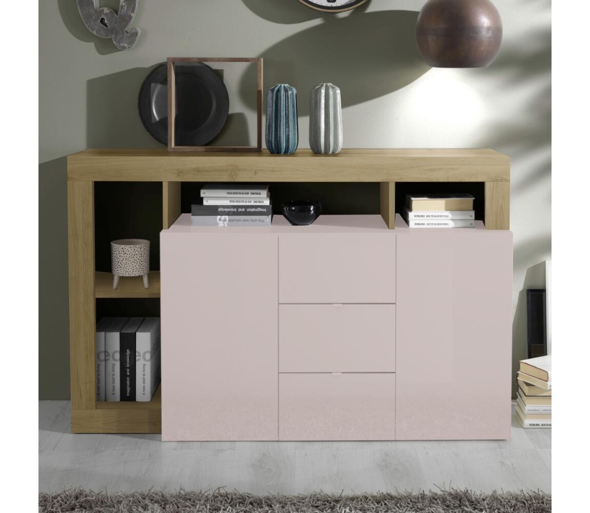 MC Akcent Komoda LENOR kašmír/světlý dub 203130-07K