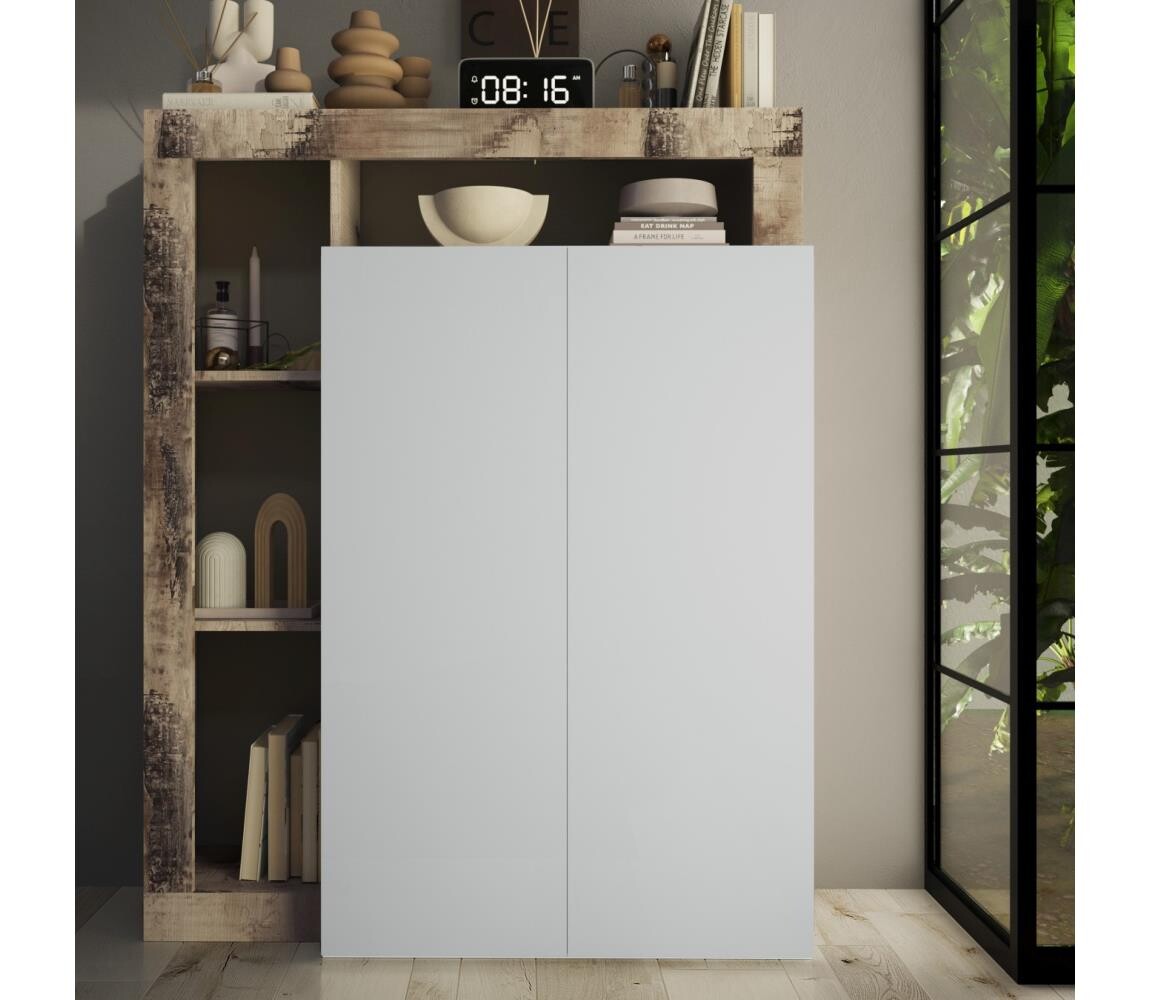 MC Akcent Skříň LENOR bílá/javor 409030-44P