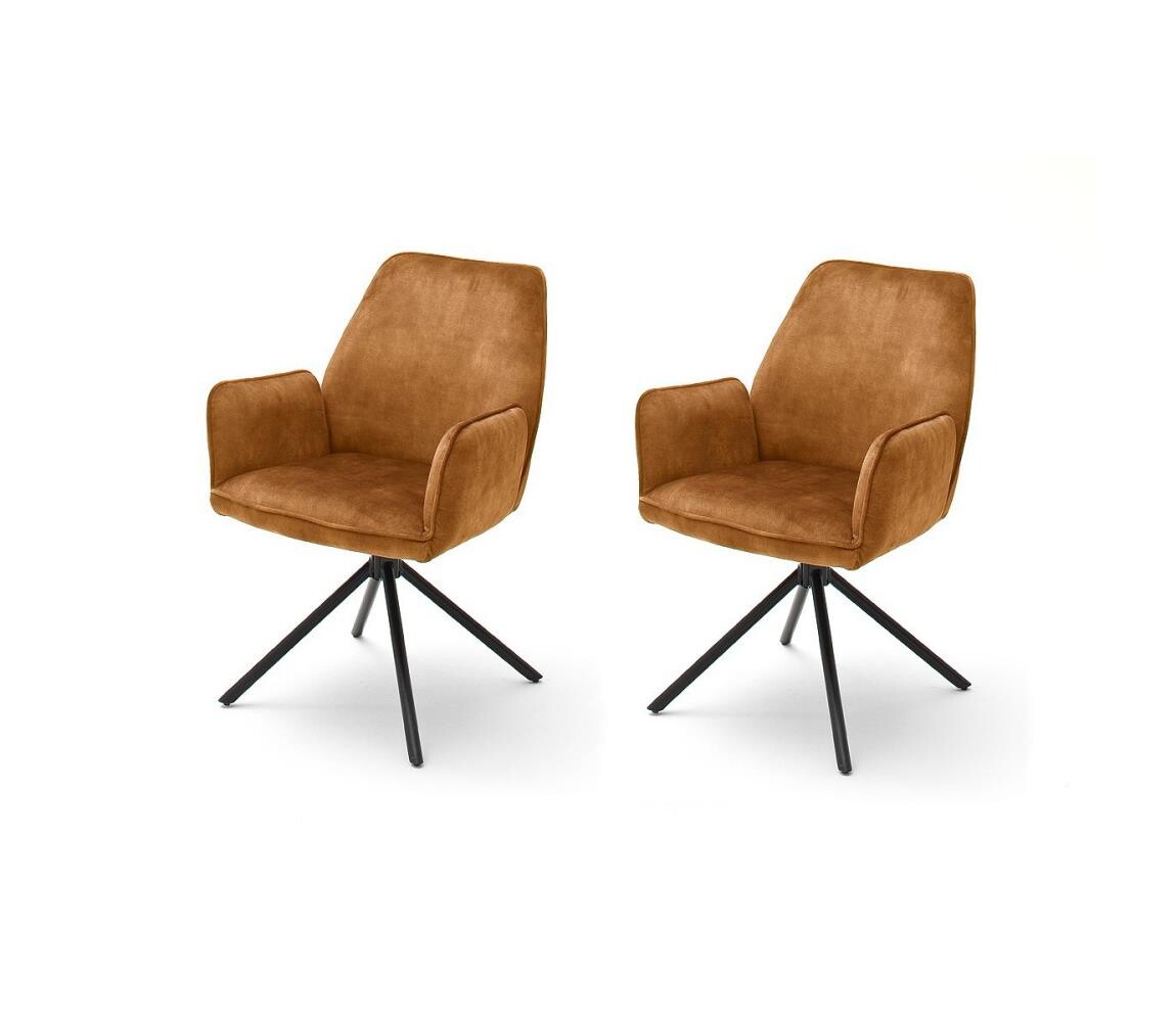 MC Akcent Jídelní židle NEXORO 2 ks oranžová 4027207171759