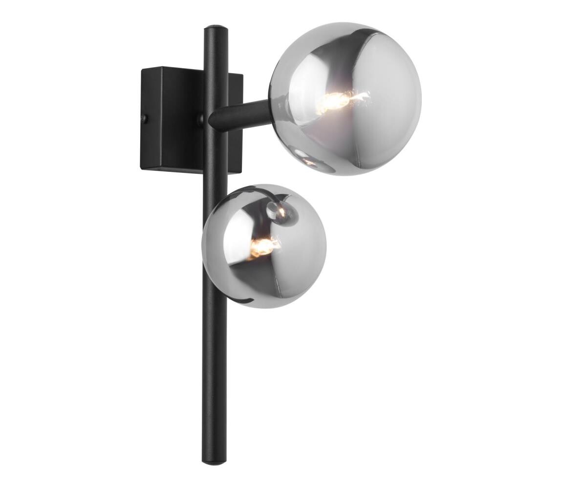 Jupiter 1909 - Nástěnné svítidlo NEPTUN 2xG9/14W/230V černá/kouřová šedá 1909