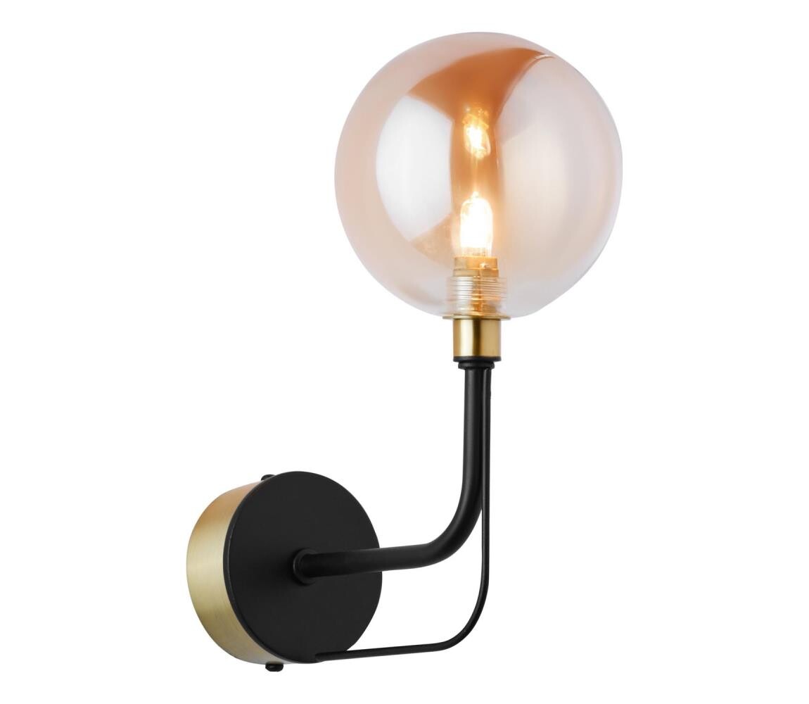 Jupiter 1887 - Nástěnná lampa ERIS 1xG9/14W/230V zlatá/černá/kouřová béžová 1887