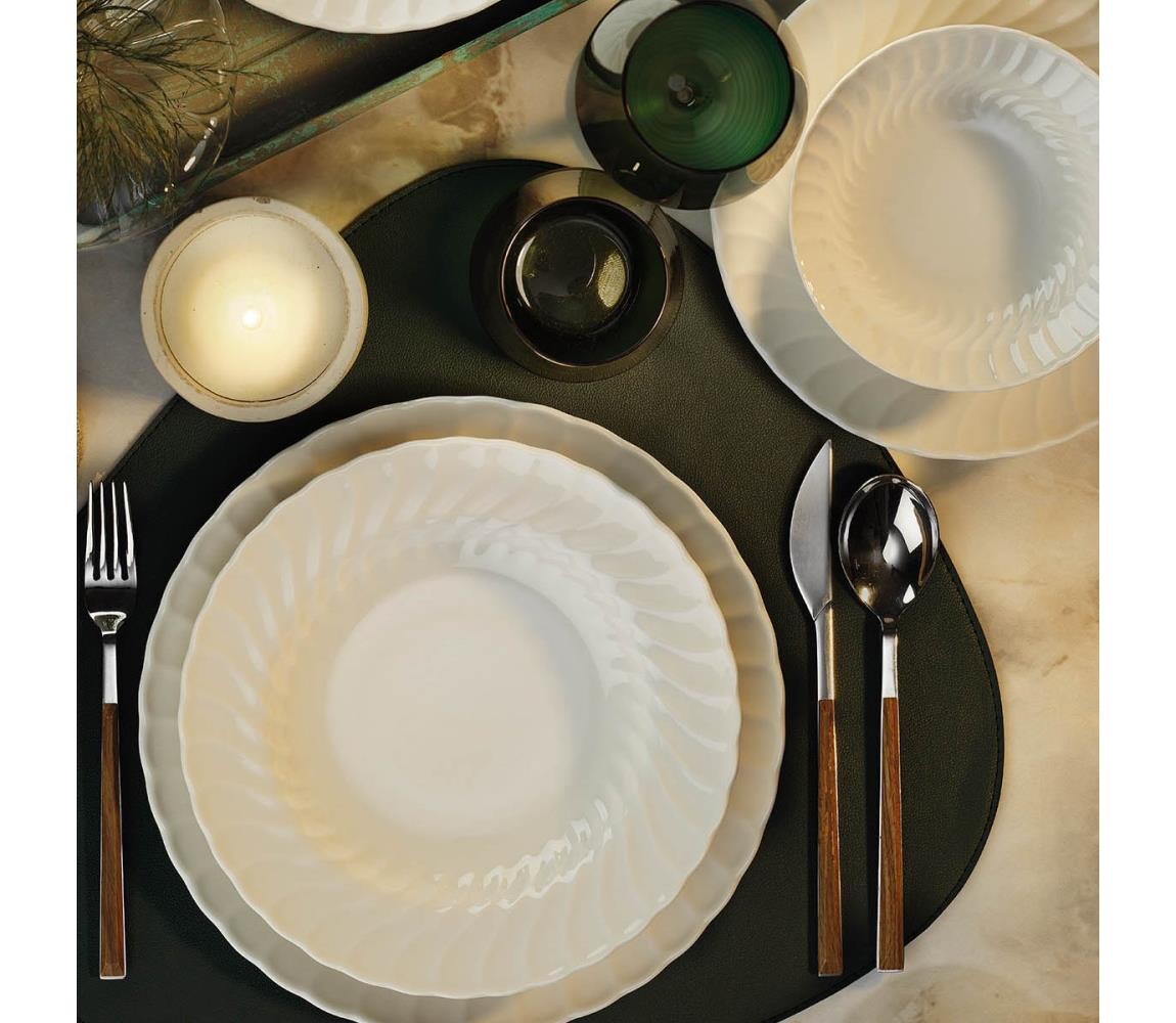 Jídelní sada 24 ks bílá/porcelán 710KTP3467