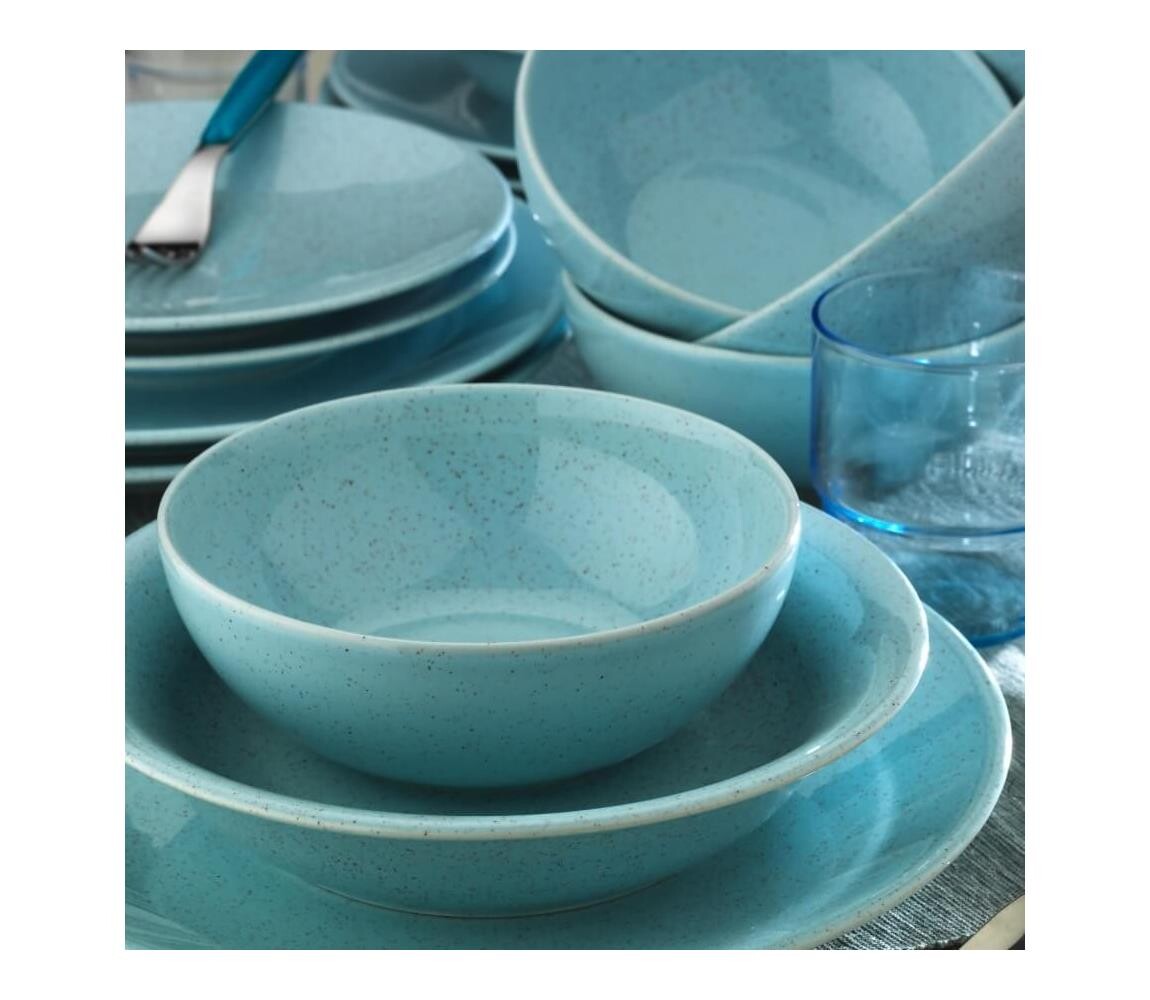 Jídelní sada 24 ks modrá/porcelán 710KTP2719