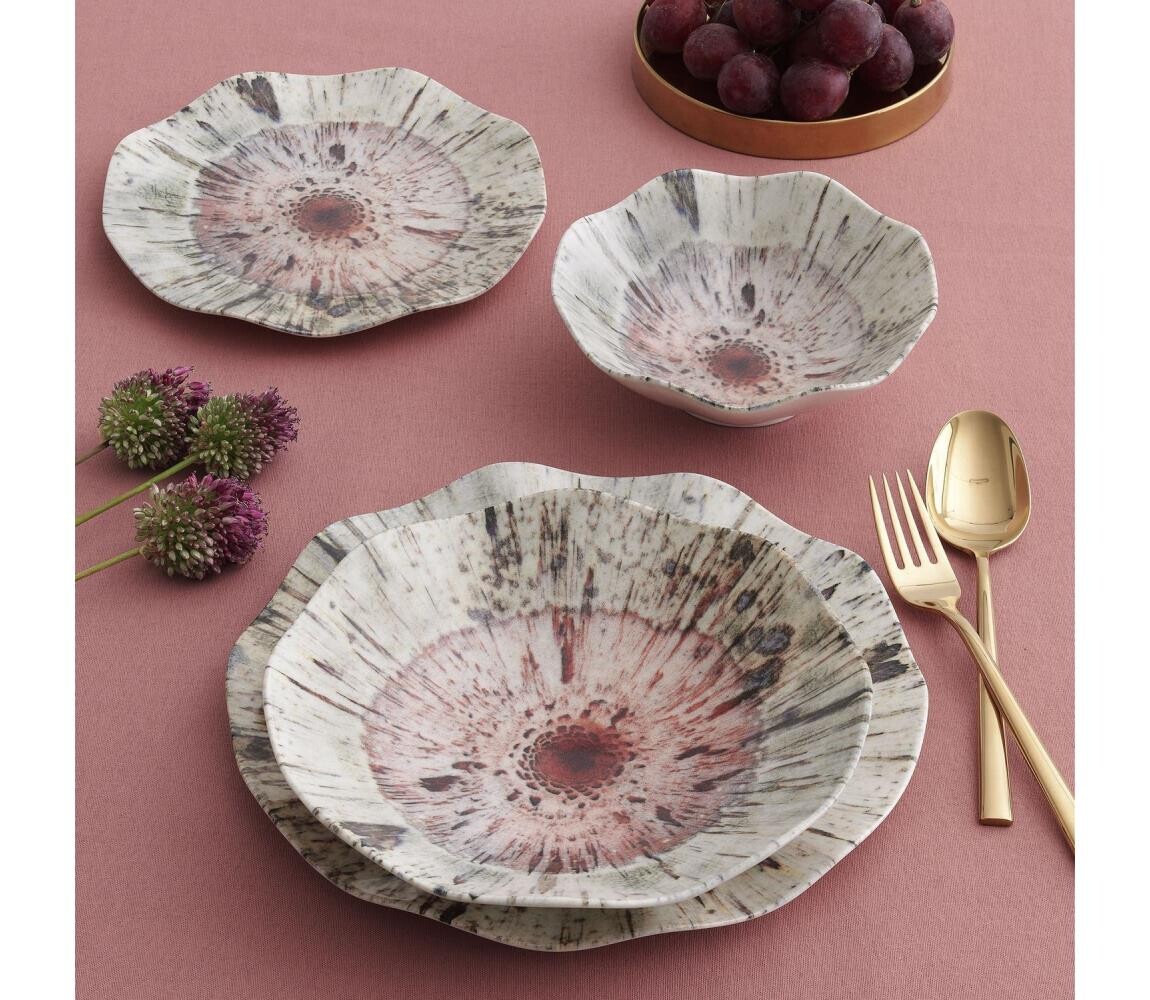 Jídelní sada 24 ks pestrobarevná/porcelán 387GRP1125