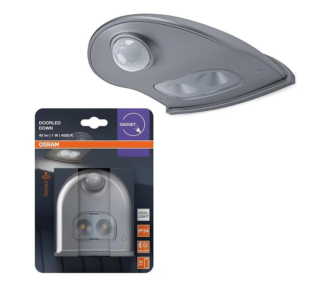 Osram - LED Venkovní nástěnné svítidlo se senzorem DOORLED LED/0,5W/3xAA IP54 4099854531378
