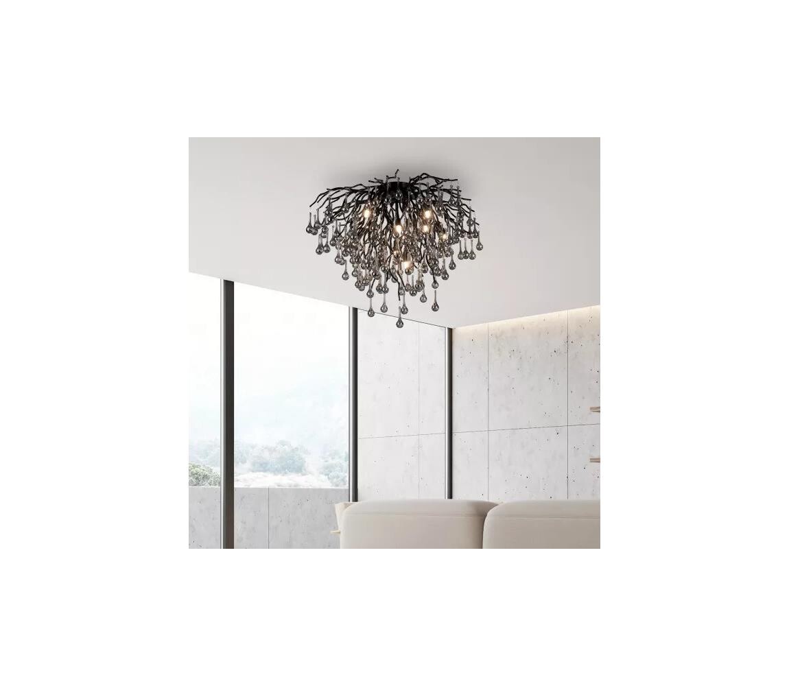 Paul Neuhaus 8091-18 - Přisazený lustr ICICLE 9xG9/40W/230V pr. 50 cm černá 8091-18