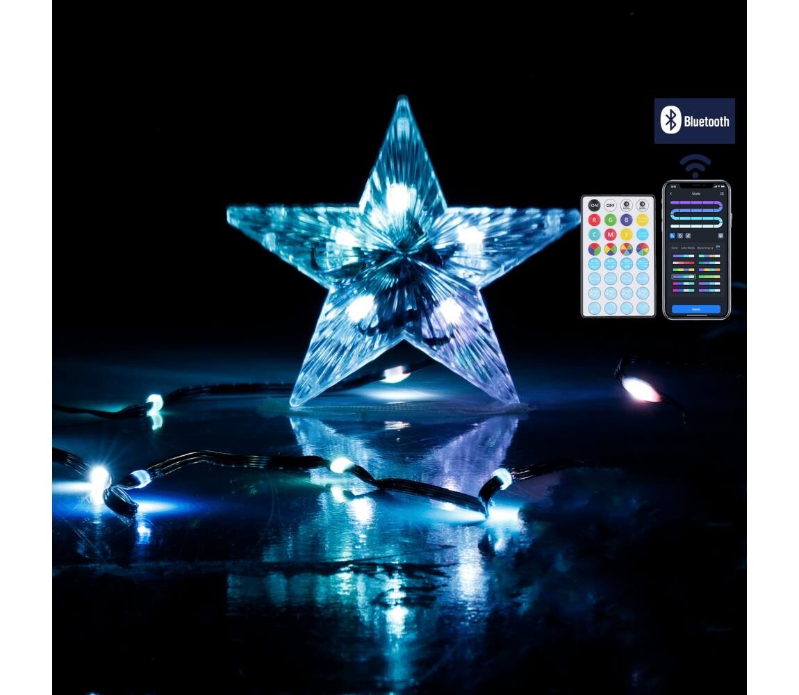 B.V.  - LED RGBICW Venkovní vánoční řetěz 50xLED/10W/230V 5m IP44 + DO S104033VM