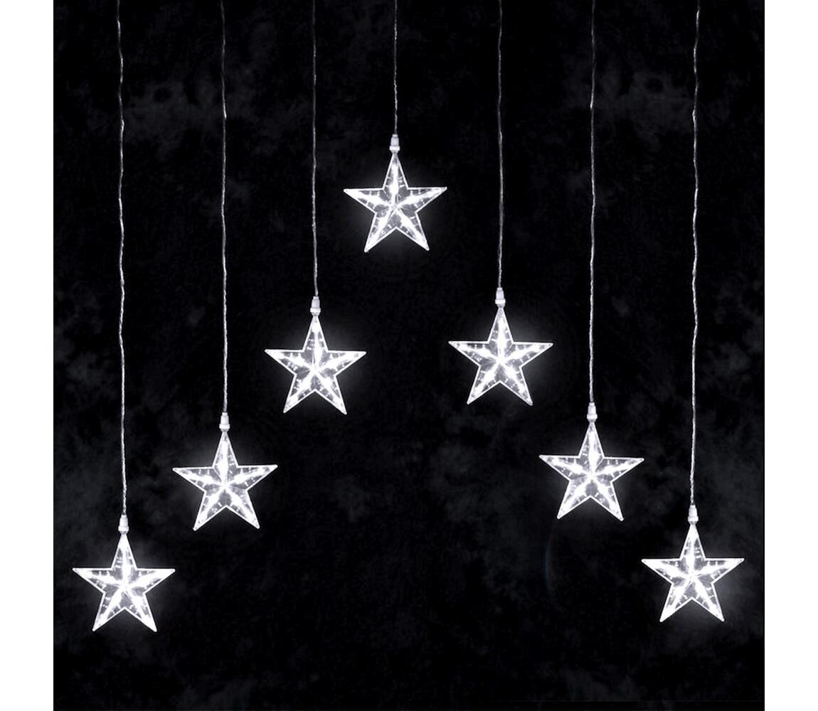 B.V.  - LED Venkovní vánoční řetěz 70xLED/230V 1,2x1m IP44 studená bílá hvězd B10303ABGD