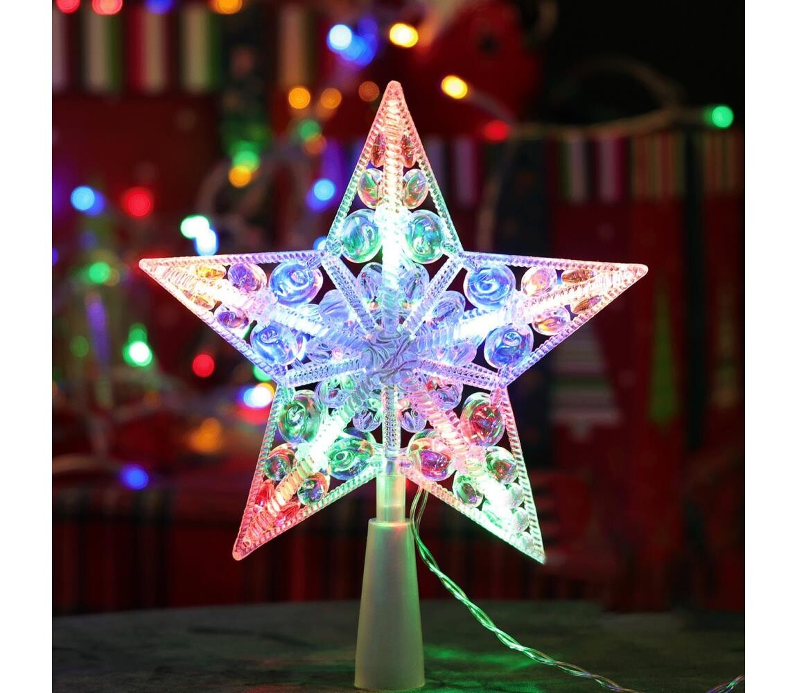 B.V.  - LED RGBY Vánoční dekorace 10xLED/3xAA hvězda B10303S6G