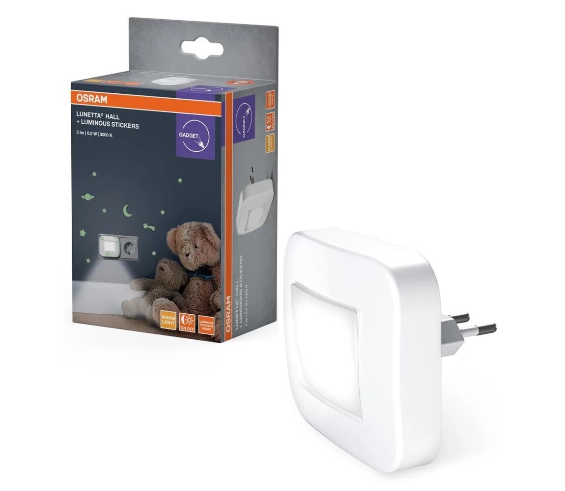 Osram - LED Noční světlo se senzorem soumraku LUNETTA LED/0,2W/230V 4099854497476