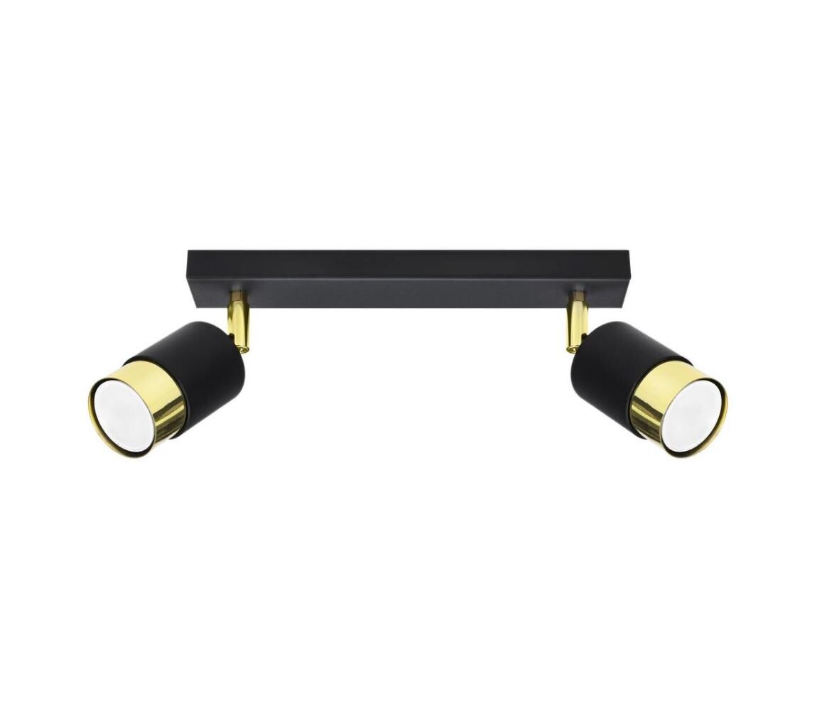 SL.1070 - Bodové svítidlo NERO 2xGU10/40W/230V černá/zlatá SL.1070