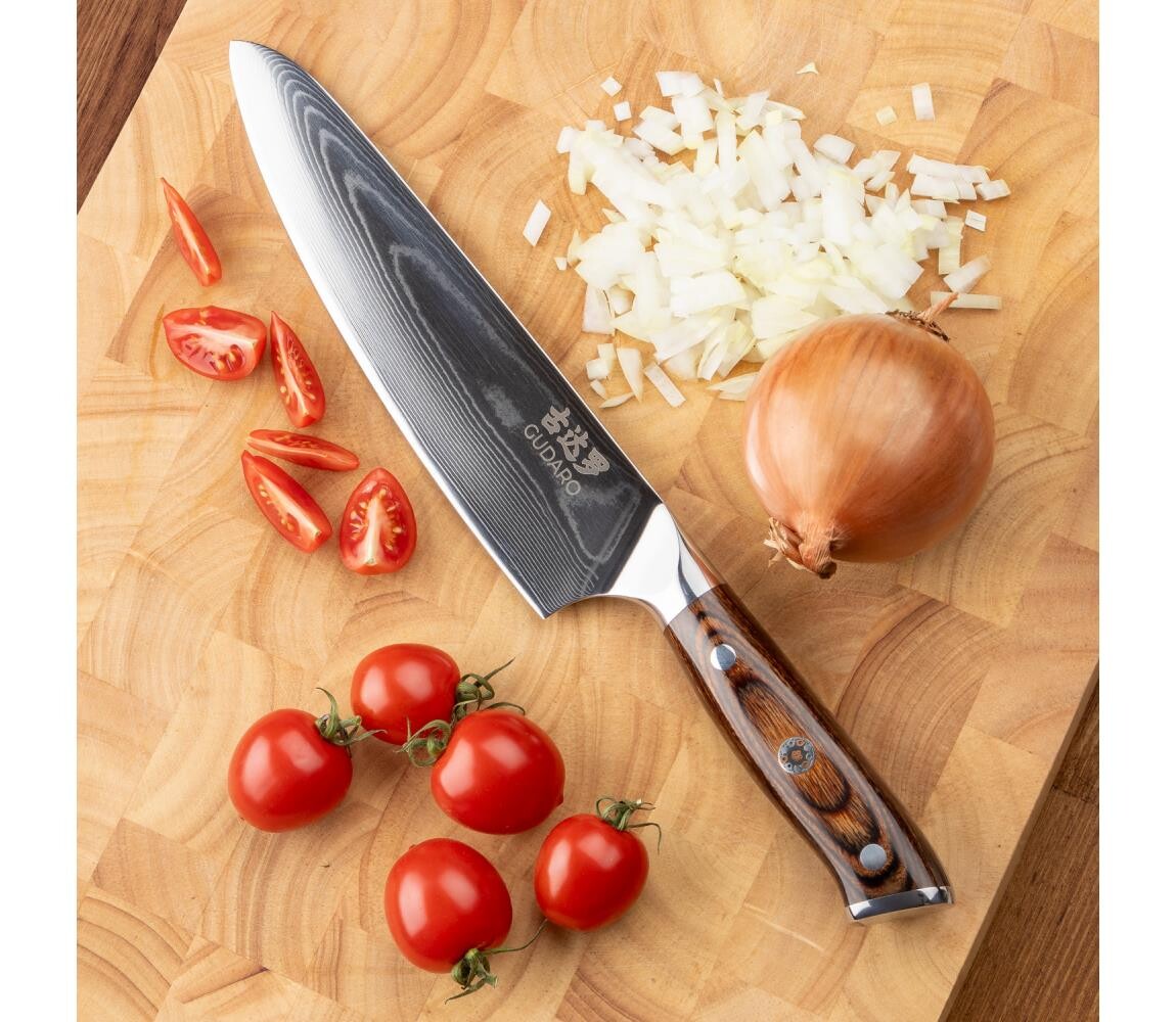 Gudaro - Kuchyňský nůž CHEF 20 cm damašková ocel GD15-H1