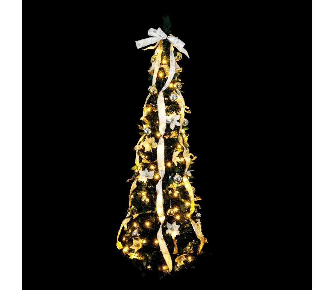 B.V.  - LED Venkovní vánoční strom 150xLED/230V 1,8m IP44 bílá/zla teplá bílá B10303ABAR
