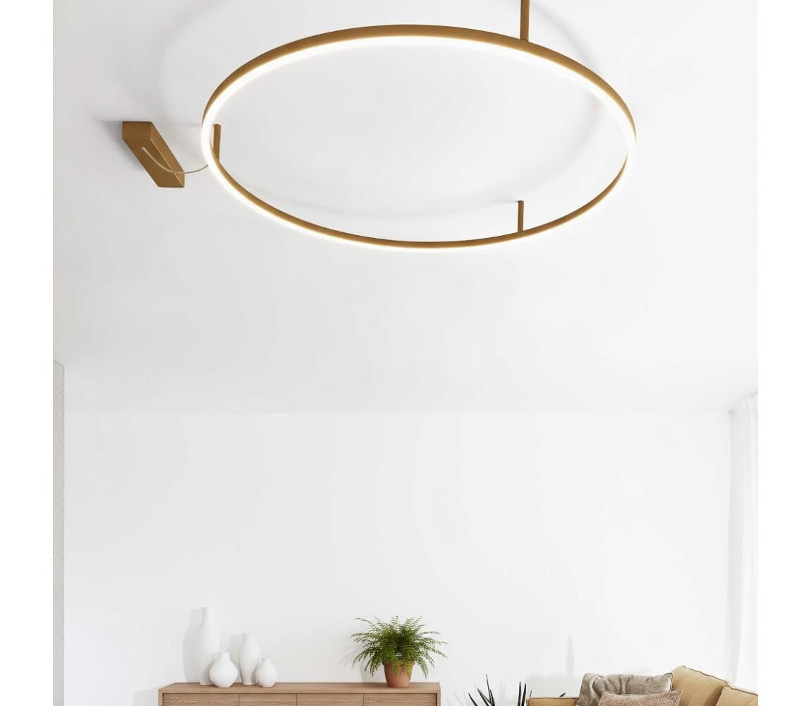 Ideal Lux - LED Stropní svítidlo ORACLE SLIM LED/29W/230V 3000K pr. 50 cm zlatá 372419