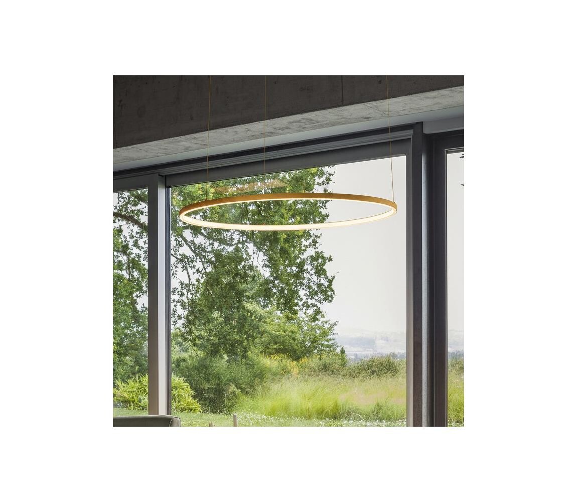 Ideal Lux - LED Lustr na lanku ORACLE SLIM LED/29W/230V 3000K pr. 50 cm zlatá 372471