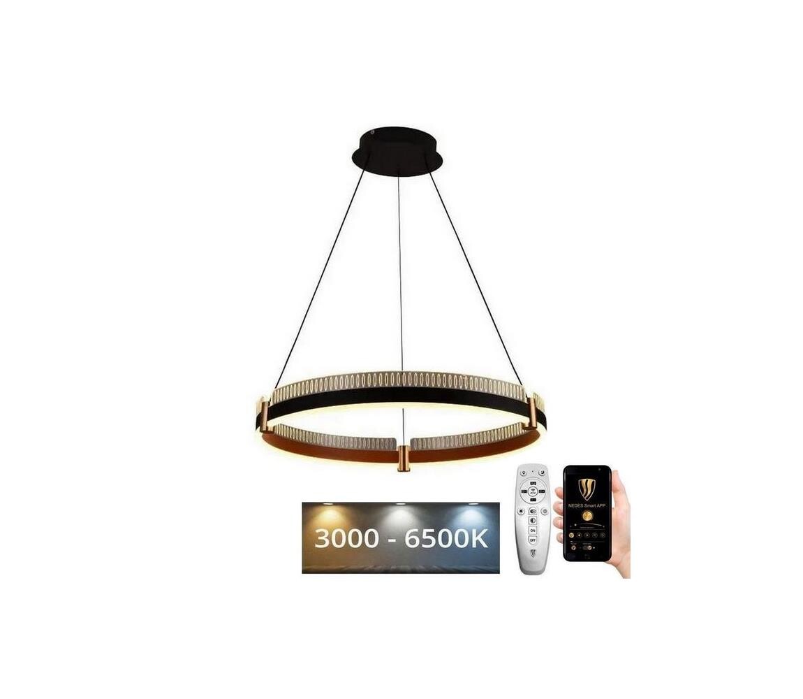 LED Stmívatelný lustr na lanku LED/80W/230V 3000-6500K + dálkové ovládání J4333/B