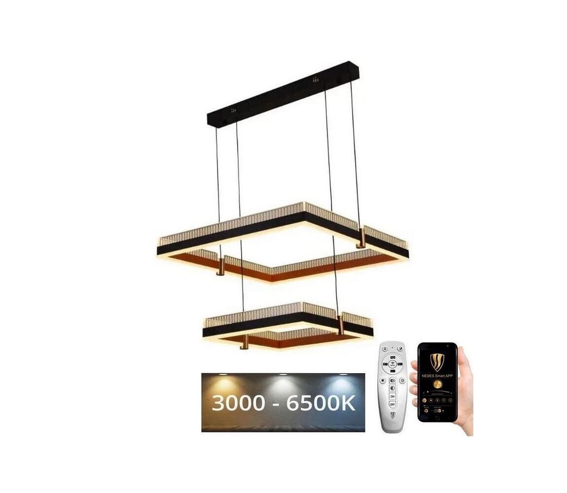 LED Stmívatelný lustr na lanku LED/50W/230V 3000-6500K + dálkové ovládání J4337/B