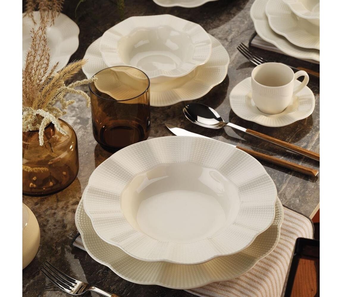 Jídelní sada 26 ks bílá/porcelán 710KTP9735