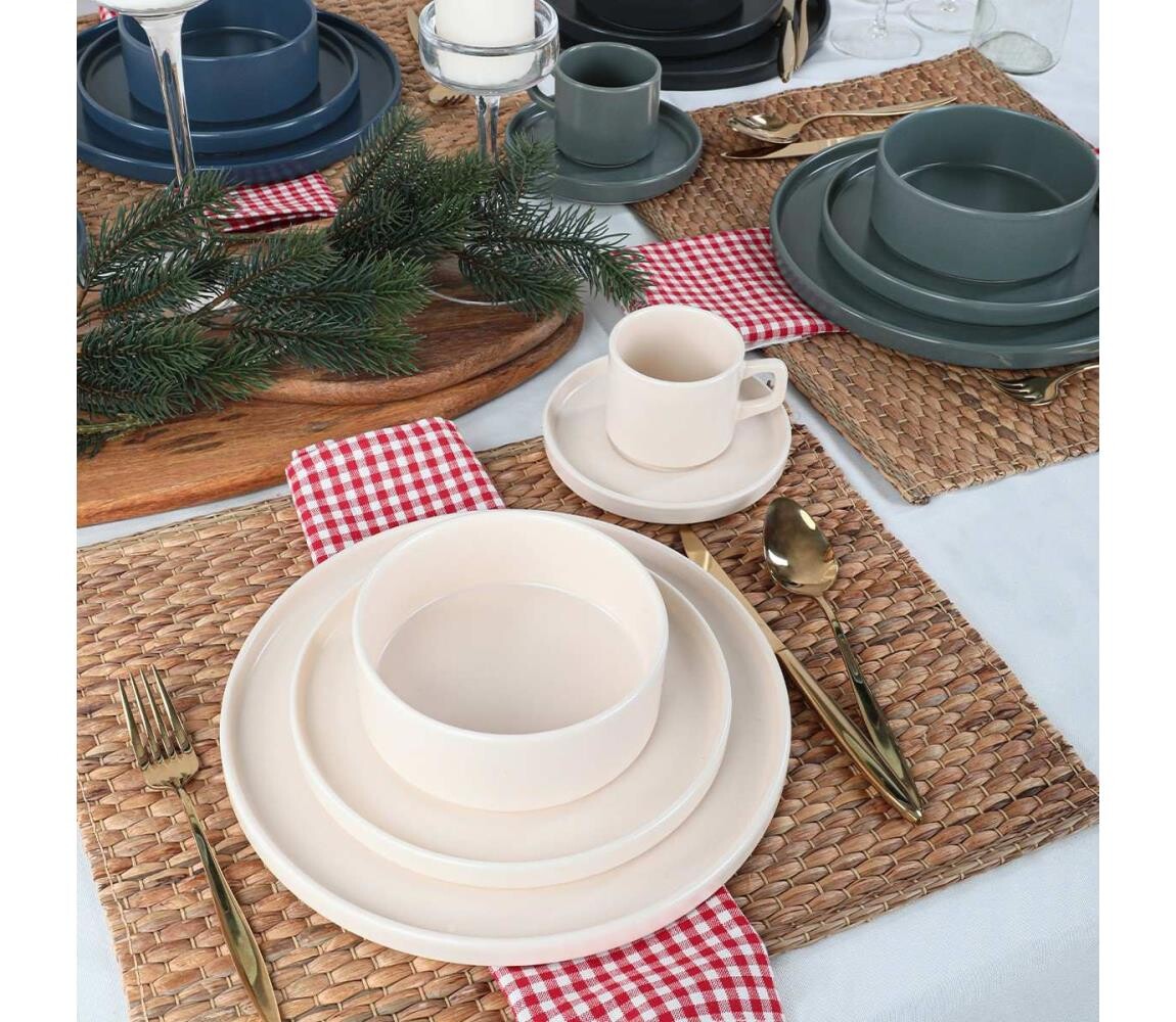 Jídelní sada 20 ks pestrobarevná/kamenina 275KRM1617