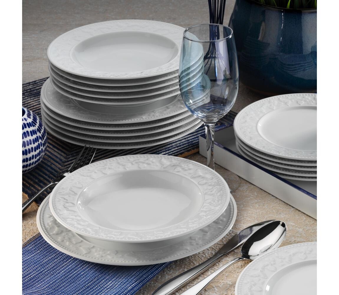 Jídelní sada 24 ks bílá/porcelán 710KTP2467