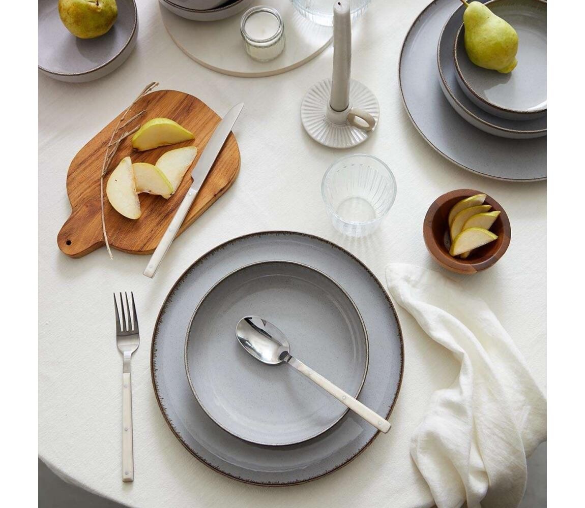 Jídelní sada 18 ks šedá/porcelán 710KTP4516