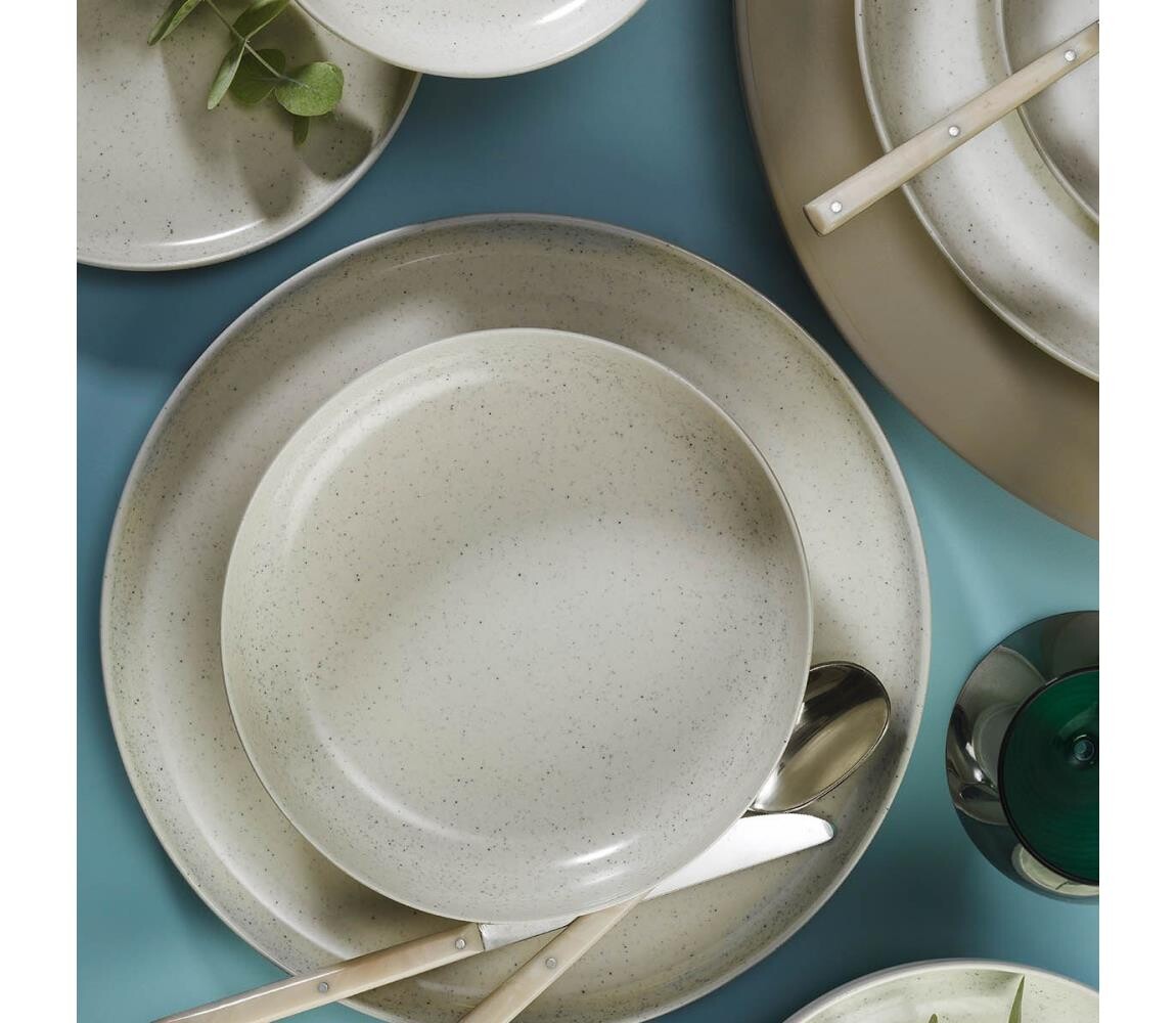 Jídelní sada 16 ks béžová/porcelán 710KTP3605