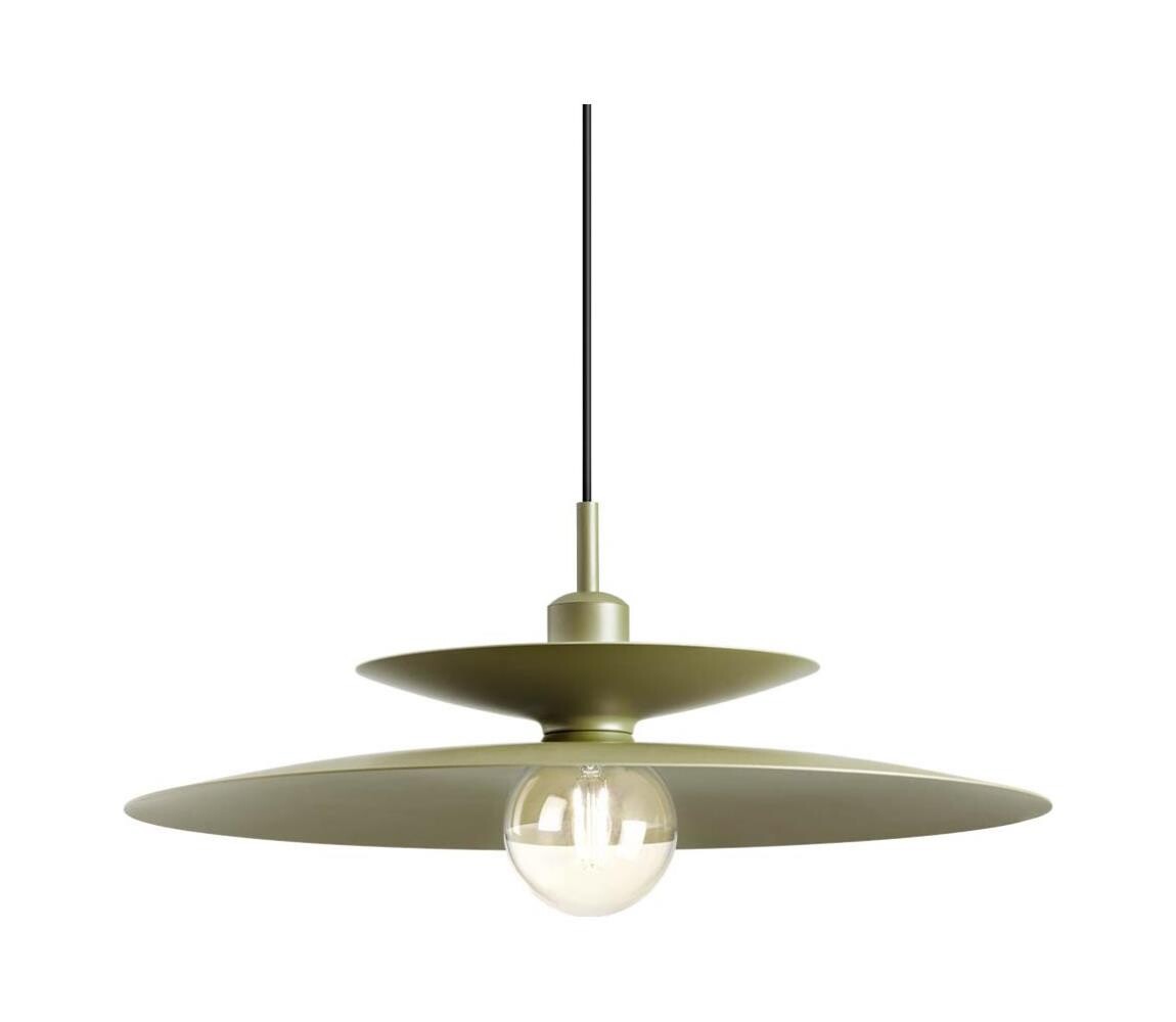 Redo 01-3050 - Lustr na lanku GUNNAR 1xE27/42W/230V pr. 50 cm zelená 01-3050