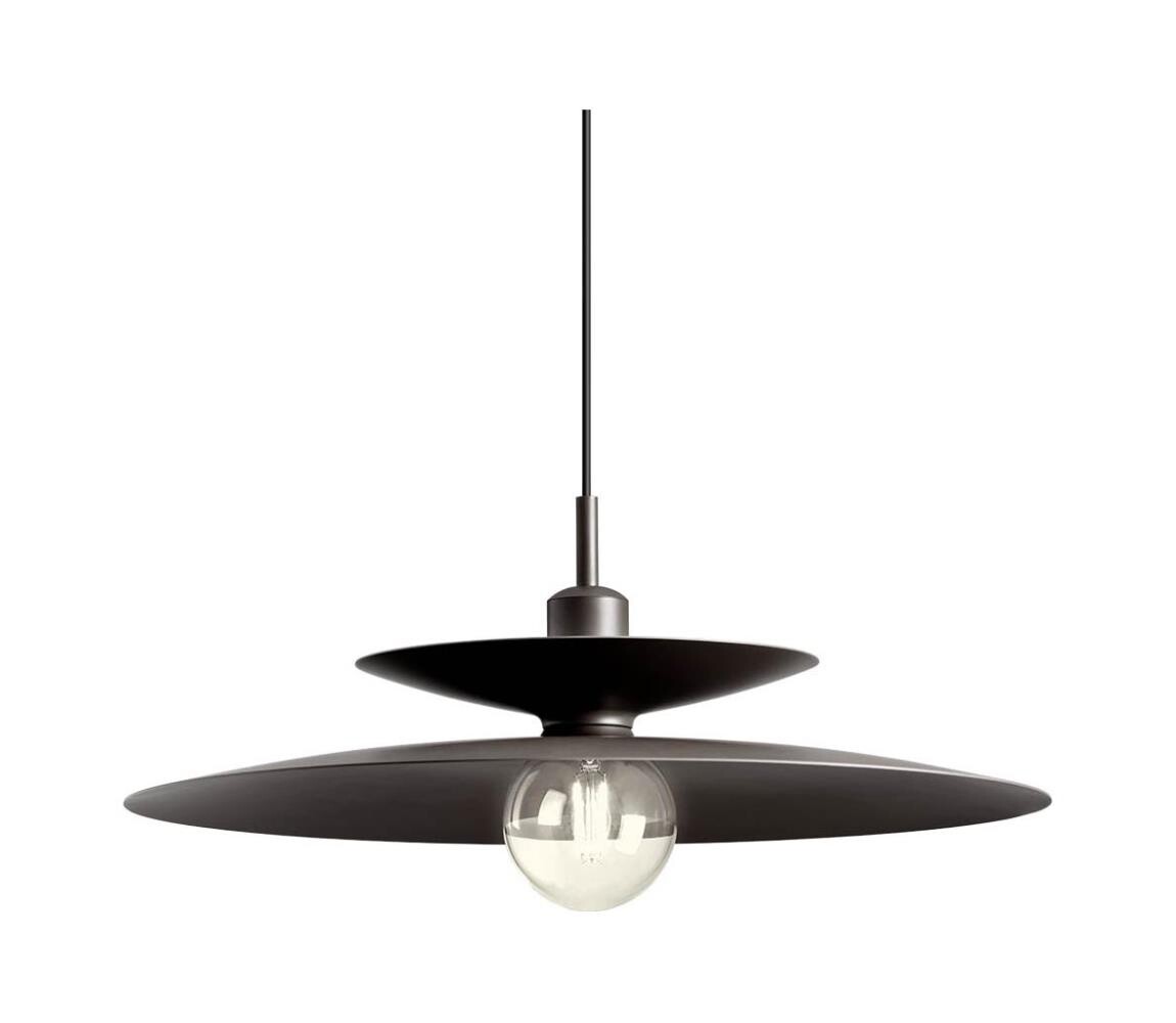 Redo 01-3051 - Lustr na lanku GUNNAR 1xE27/42W/230V pr. 50 cm černá 01-3051