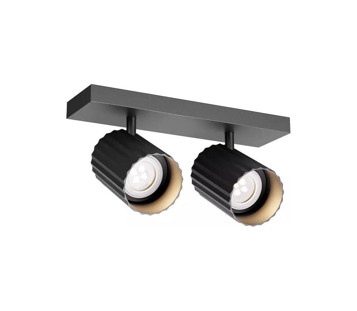 Redo 01-3403 - Bodové svítidlo DELPHI 2xGU10/7W/230V černá 01-3403