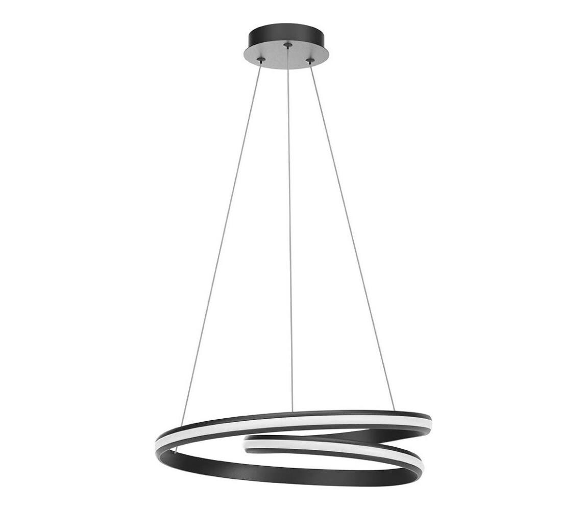 Redo 01-4362 - LED Stmívatelný lustr na lanku TORSION LED/40W/230V černá 01-4362