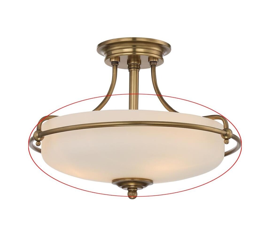 Elstead Quoizel - Náhradní sklo k přisazenému lustru GRIFFIN GS372