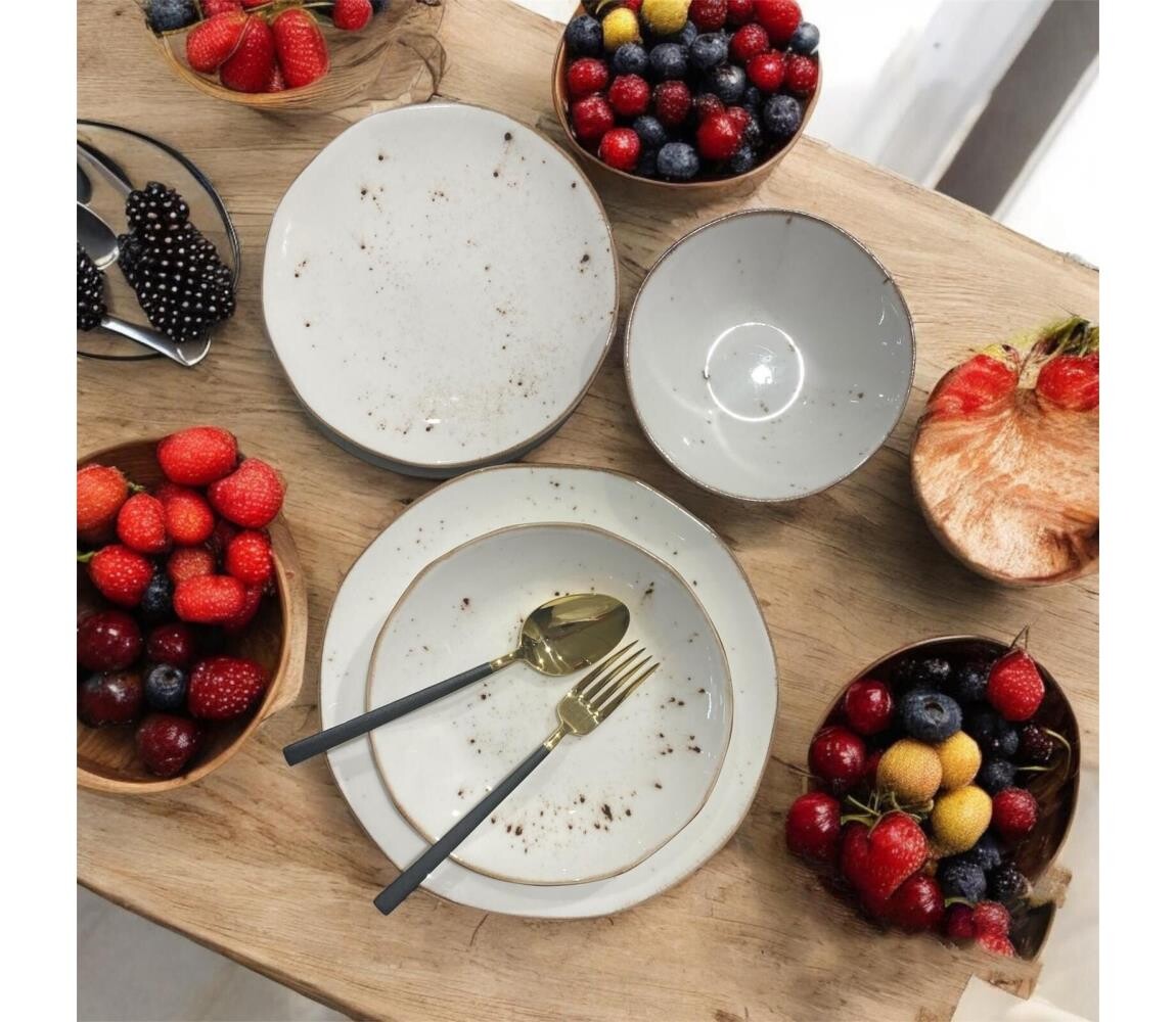 Jídelní sada 24 ks béžová/porcelán 868ARY1138